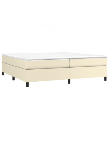 Giroletto a Molle con Materasso Crema 200x200 cm in Similpelle