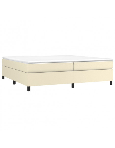 Giroletto a Molle con Materasso Crema 200x200 cm in Similpelle