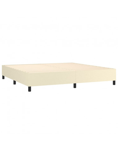 Giroletto a Molle con Materasso Crema 200x200 cm in Similpelle