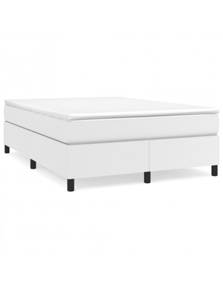 Giroletto a Molle con Materasso Bianco 140x200 cm in Similpelle