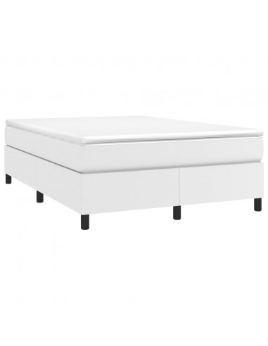 Giroletto a Molle con Materasso Bianco 140x200 cm in Similpelle