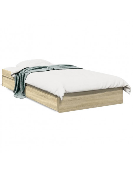 Giroletto Cassetti Rovere Sonoma 90x200 cm Legno Multistrato