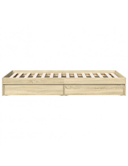 Giroletto Cassetti Rovere Sonoma 90x200 cm Legno Multistrato
