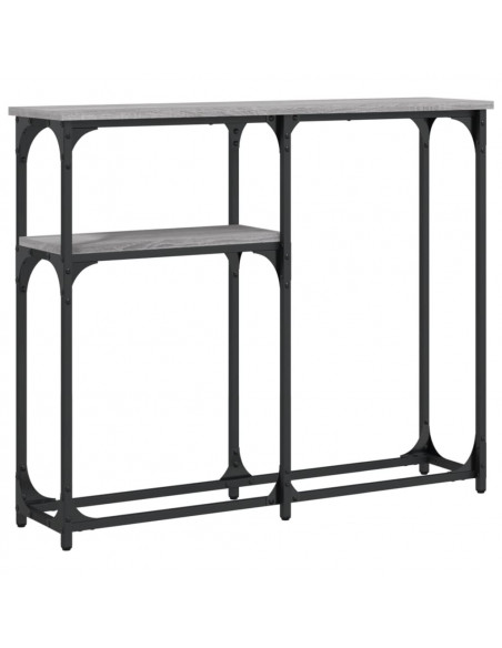 Tavolino Consolle Grigio Sonoma 90x22,5x75 cm Legno Multistrato