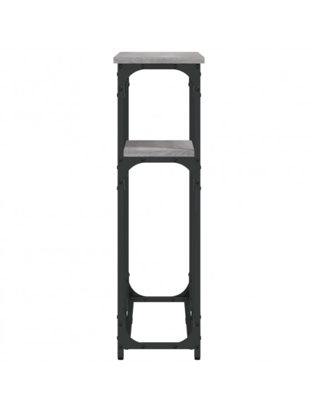 Tavolino Consolle Grigio Sonoma 90x22,5x75 cm Legno Multistrato