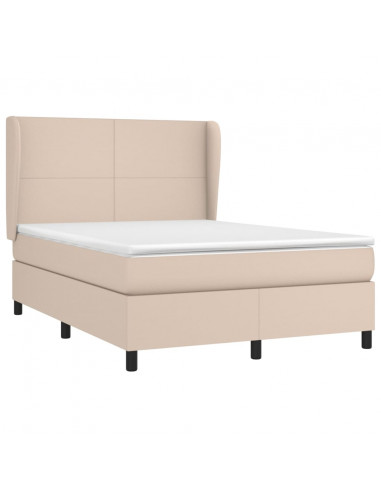 Giroletto a Molle con Materasso Cappuccino 140x200cm Similpelle