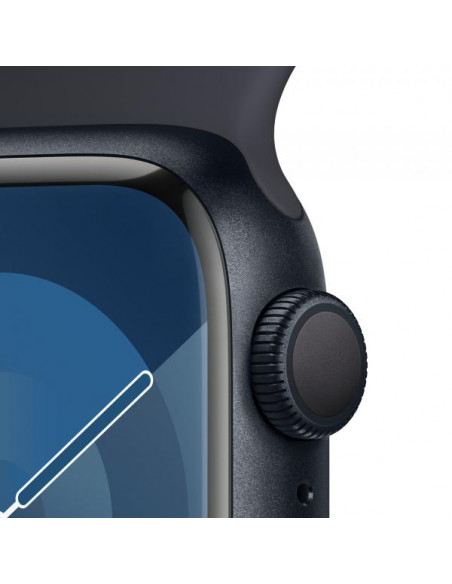 Apple Watch Series 9 GPS Cassa 41mm in Alluminio Mezzanotte con Cinturino Sport Mezzanotte - S/M