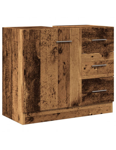 Mobile Sottolavabo Legno Vecchio 63x30x54 cm in Truciolato