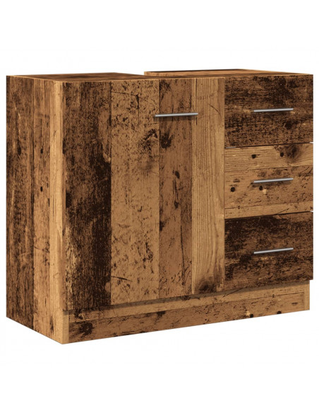 Mobile Sottolavabo Legno Vecchio 63x30x54 cm in Truciolato