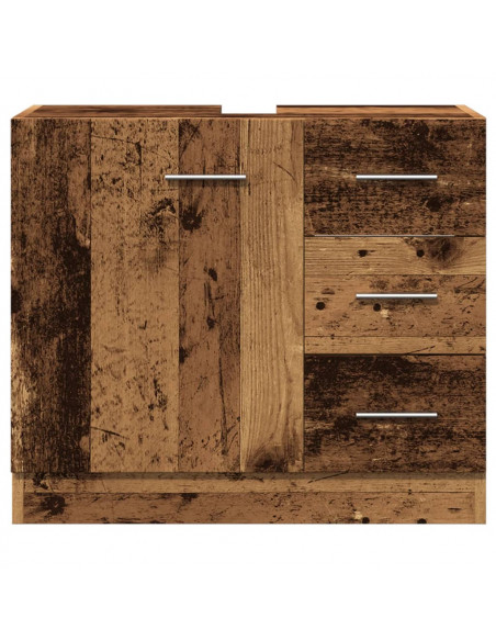 Mobile Sottolavabo Legno Vecchio 63x30x54 cm in Truciolato