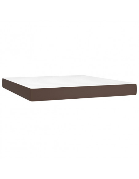 Materasso a Molle Marrone 180x200x20 cm in Similpelle