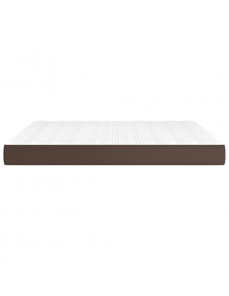 Materasso a Molle Marrone 180x200x20 cm in Similpelle