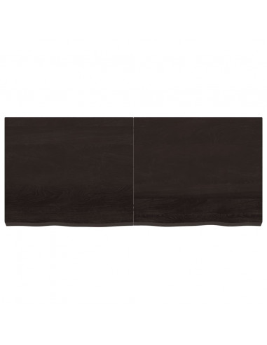 Piano Bagno Marrone Scuro 140x60x(2-6)cm Legno Trattato