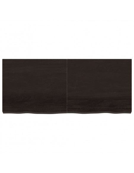 Piano Bagno Marrone Scuro 140x60x(2-6)cm Legno Trattato
