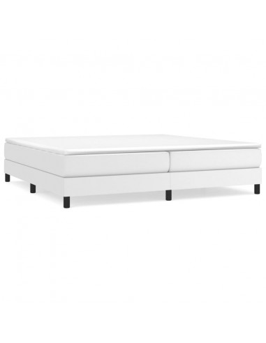 Giroletto a Molle con Materasso Bianco 200x200cm in Similpelle