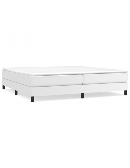 Giroletto a Molle con Materasso Bianco 200x200cm in Similpelle