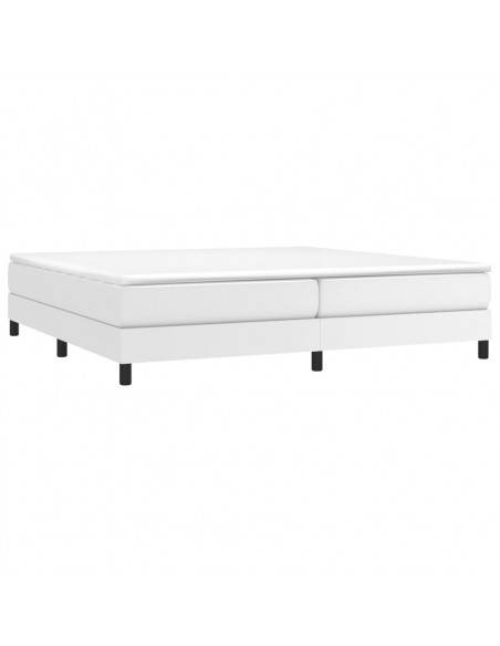 Giroletto a Molle con Materasso Bianco 200x200cm in Similpelle