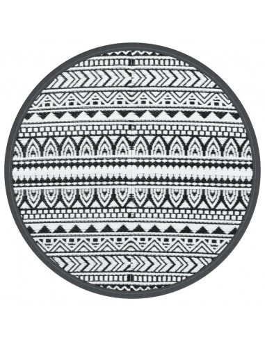 Tappeto da Esterni Nero Ø200 cm in PP