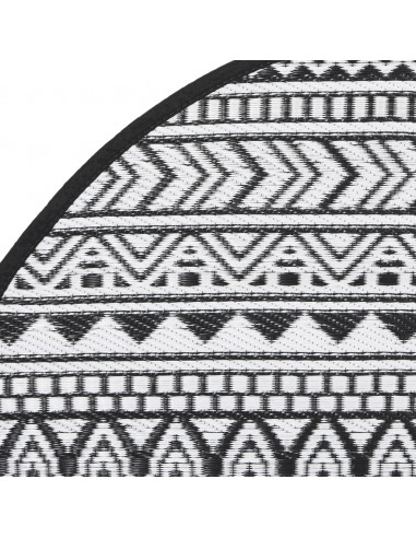 Tappeto da Esterni Nero Ø200 cm in PP