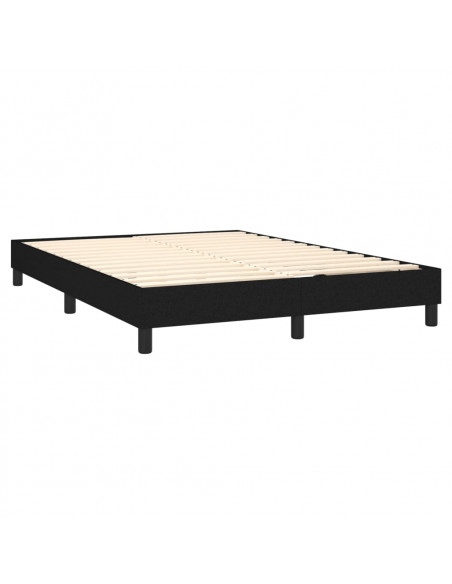 Giroletto a Molle con Materasso Nero 140x200 cm in Tessuto