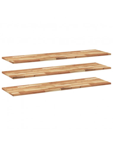 Mensole da Parete 3 pz 140x40x2 cm Legno Acacia Rifinito a Olio