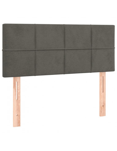 Giroletto a Molle con Materasso Grigio Scuro 80x200 cm Velluto