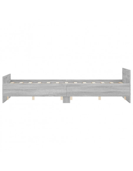 Giroletto con Testiera e Pediera Grigio Sonoma 135x190 cm
