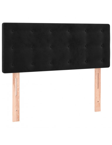 Giroletto a Molle con Materasso Nero 80x200 cm in Velluto