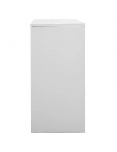 Armadietto con Chiave Grigio Chiaro 90x45x92,5 cm in Acciaio