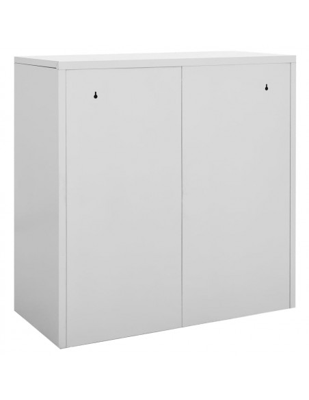 Armadietto con Chiave Grigio Chiaro 90x45x92,5 cm in Acciaio