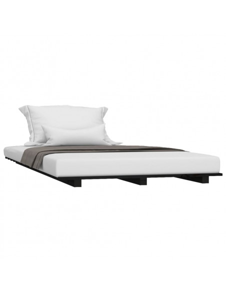 Giroletto Nero 90x190 cm in Legno Massello di Pino