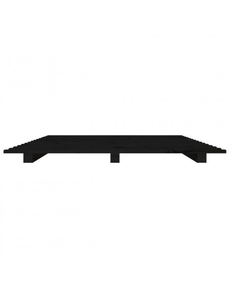 Giroletto Nero 90x200 cm in Legno Massello di Pino