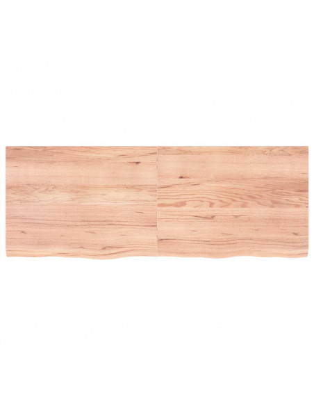 Piano Bagno Marrone 160x60x(2-4) cm Legno Massello Trattato