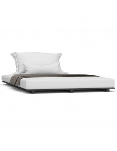 Giroletto Nero 135x190 cm Legno Massello di Pino 2