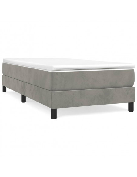 Giroletto Grigio Chiaro 90x190 cm in Velluto