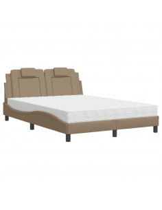 Letto con Materasso Cappuccino 120x200cm Similpelle 2