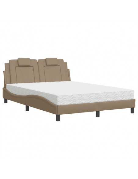 Letto con Materasso Cappuccino 120x200cm Similpelle
