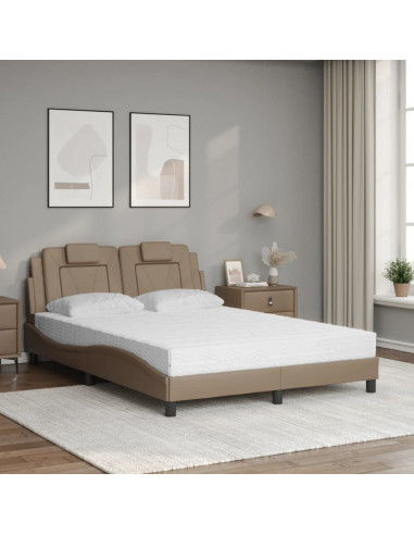 Letto con Materasso Cappuccino 120x200cm Similpelle