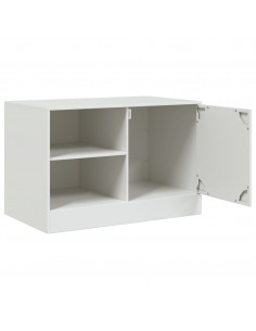 Mobile Porta TV Bianco 67x39x44 cm in Acciaio 2