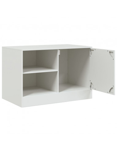 Mobile Porta TV Bianco 67x39x44 cm in Acciaio