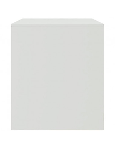 Mobile Porta TV Bianco 67x39x44 cm in Acciaio