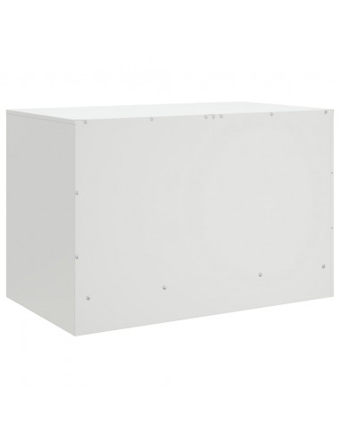 Mobile Porta TV Bianco 67x39x44 cm in Acciaio