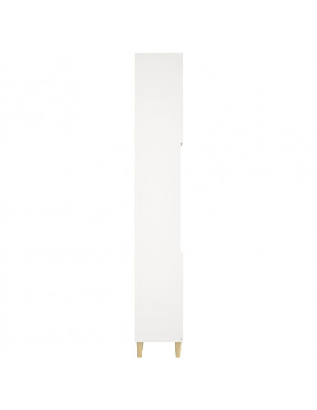 Armadietto da Bagno Bianco 30x30x190 cm in Legno Multistrato