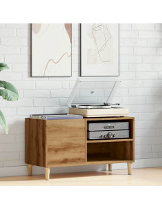 Mobile Porta Dischi Rovere Artigianale 84,5x38x48cm Multistrato 2