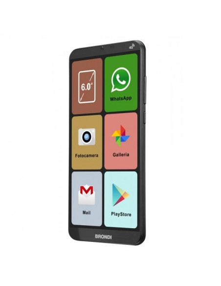 Brondi Smartphone XL 15,2 cm (6") Doppia SIM Android 11 4G USB tipo-C 2 GB 16 GB 2500 mAh Nero