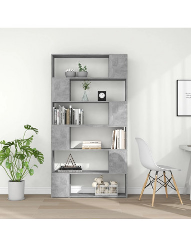 Libreria/Divisorio Grigio Cemento 100x24x188 cm