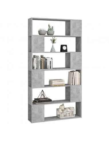 Libreria/Divisorio Grigio Cemento 100x24x188 cm