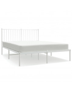 Giroletto con Testiera Metallo Bianco 140x190 cm 2