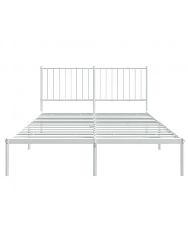 Giroletto con Testiera Metallo Bianco 140x190 cm