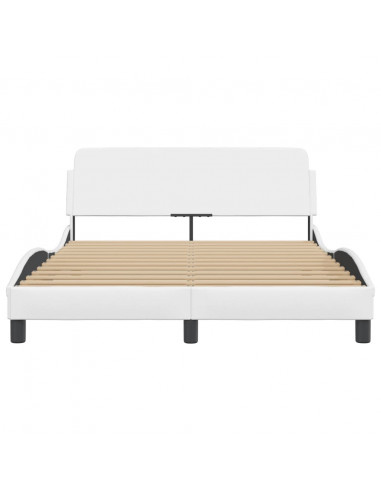 Giroletto con Testiera Nero 140x190 cm in Similpelle